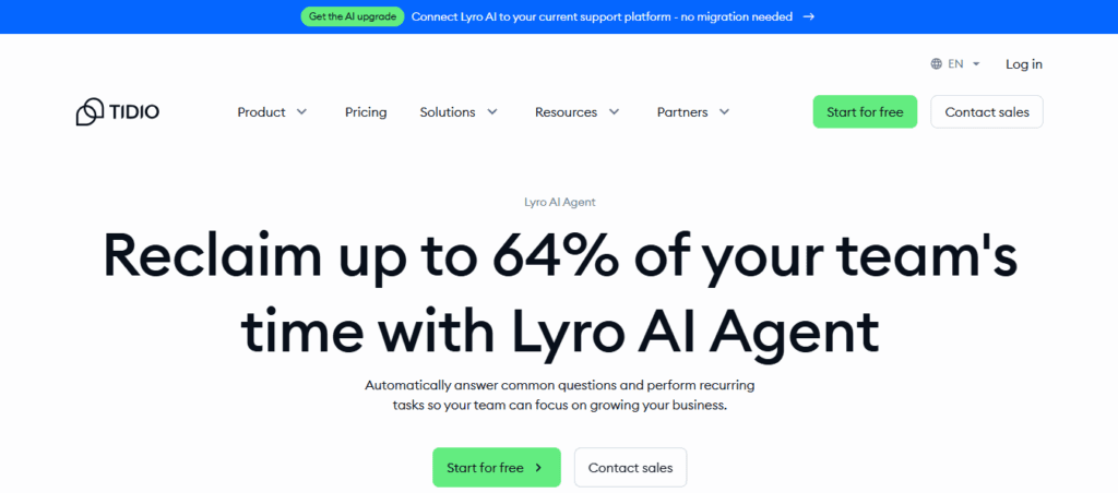 Tidio AI + Lyro