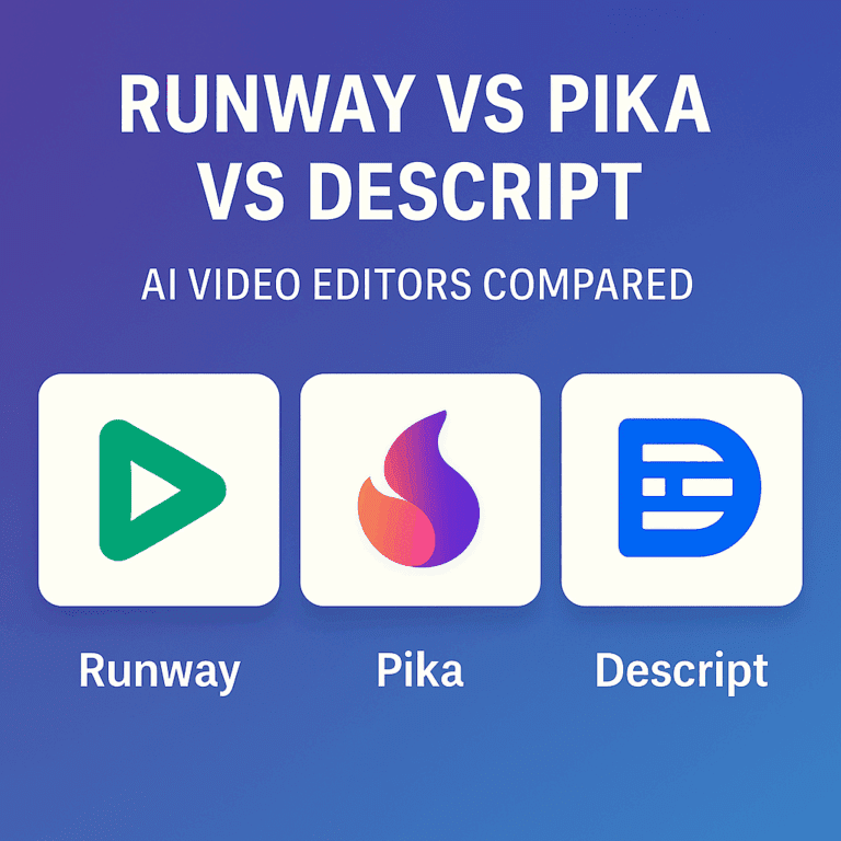 Read more about the article Runway vs Pika vs Descript: AI Video Editors Compared (2025)