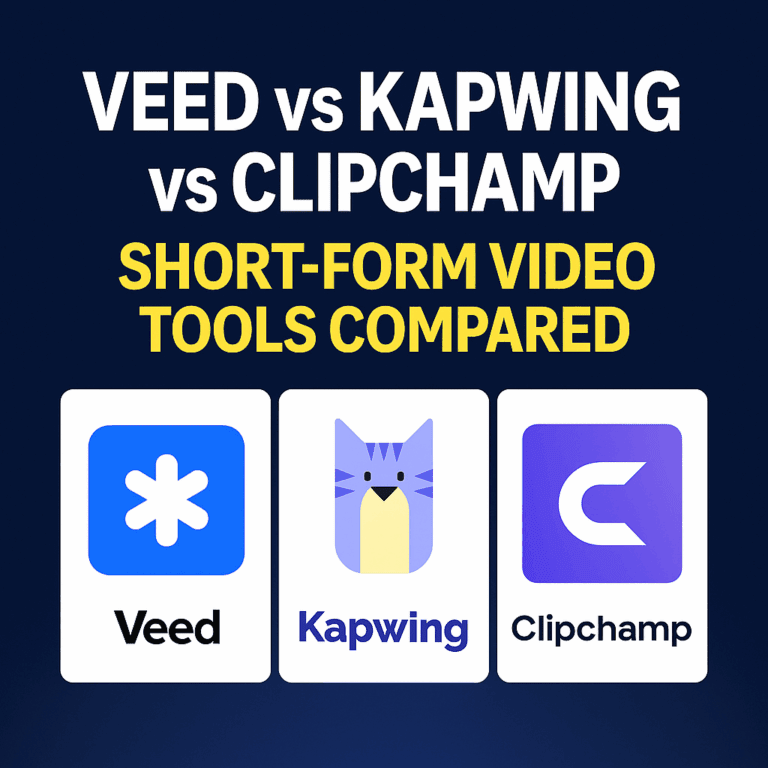 Read more about the article Veed vs Kapwing vs Clipchamp: Short-Form Video Tools Compared (2025)