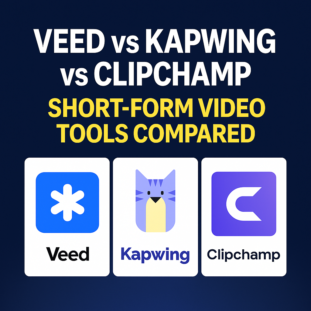 You are currently viewing Veed vs Kapwing vs Clipchamp: Short-Form Video Tools Compared (2025)
