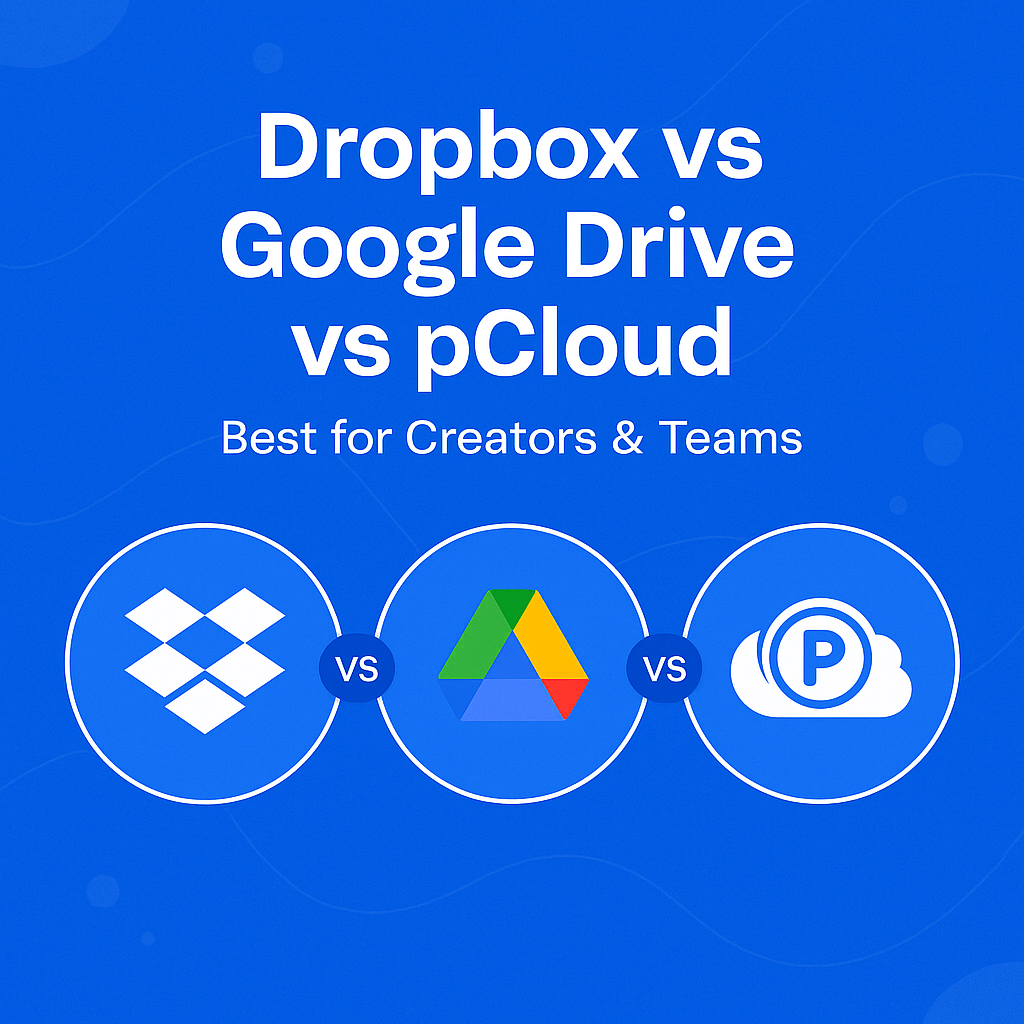 You are currently viewing Dropbox vs Google Drive vs pCloud: Best Cloud Storage for Creators & Teams (2025)