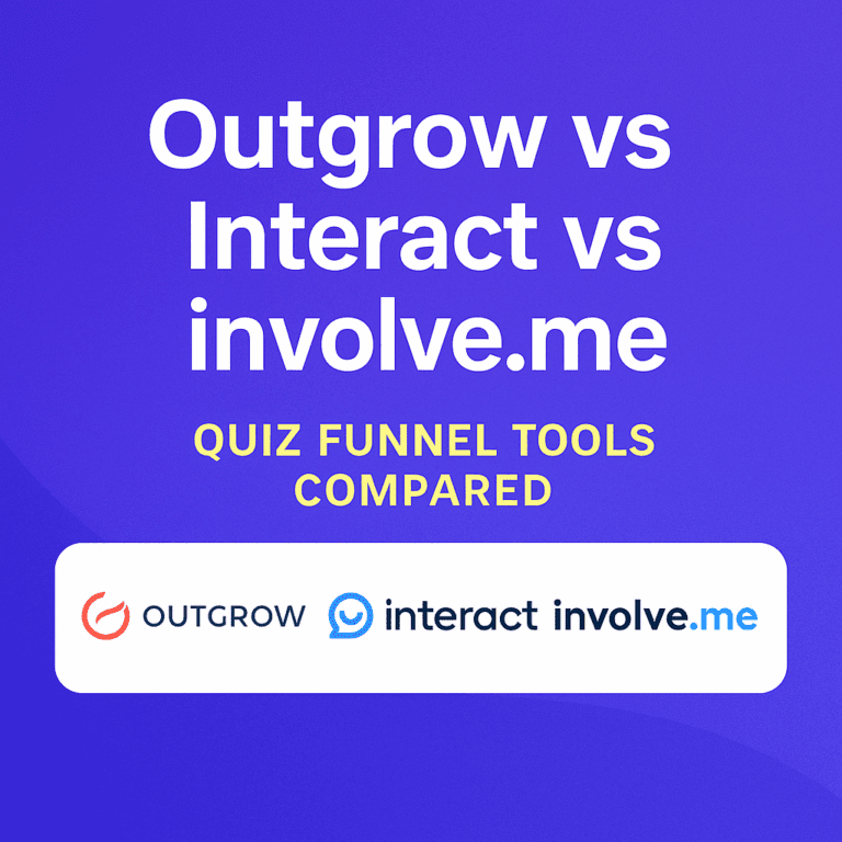 Read more about the article Outgrow vs Interact vs involve.me: Quiz Funnel Tools Compared (2025)