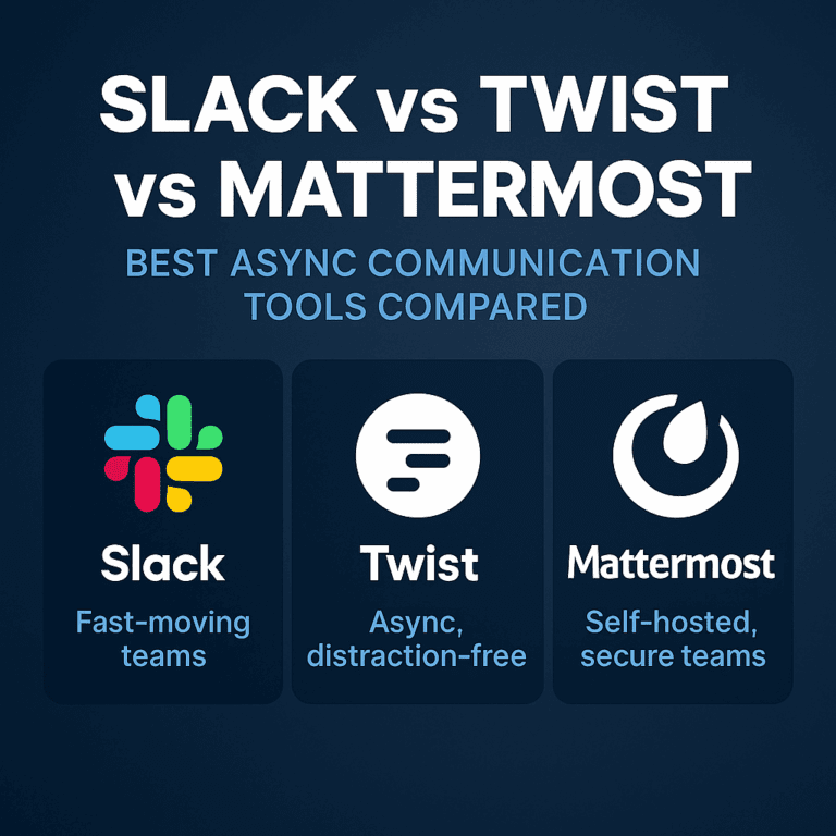 Read more about the article Slack vs Twist vs Mattermost: Best Async Communication Tools Compared (2025)