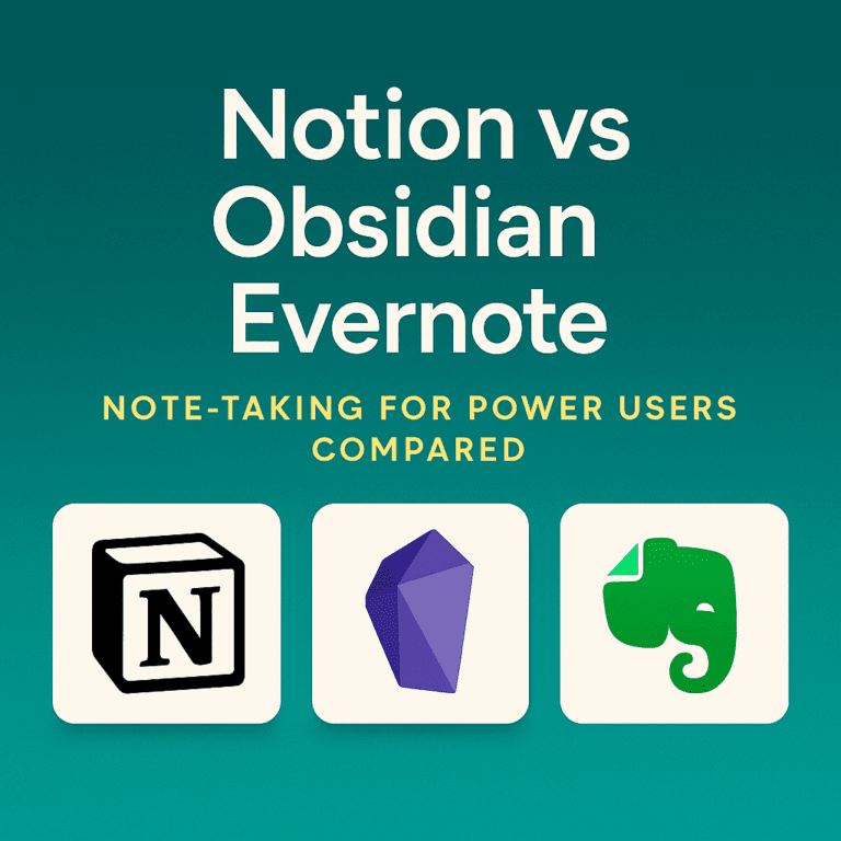 Read more about the article Notion vs Obsidian vs Evernote: Note-Taking for Power Users Compared (2025)