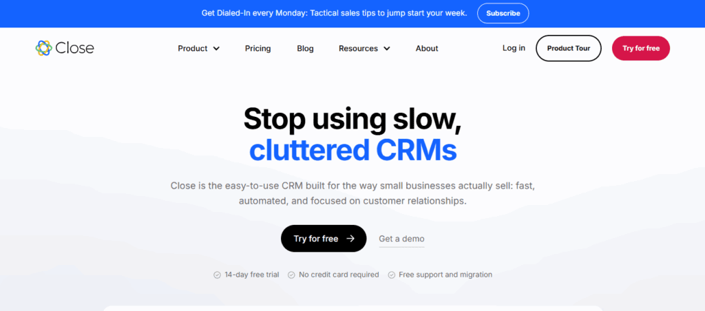 Close sales CRM