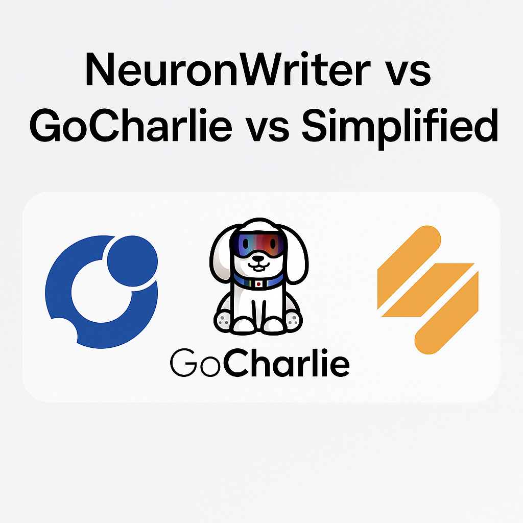 You are currently viewing NeuronWriter vs GoCharlie vs Simplified (2025) — Which AI Writing & Marketing Tool Should You Choose?