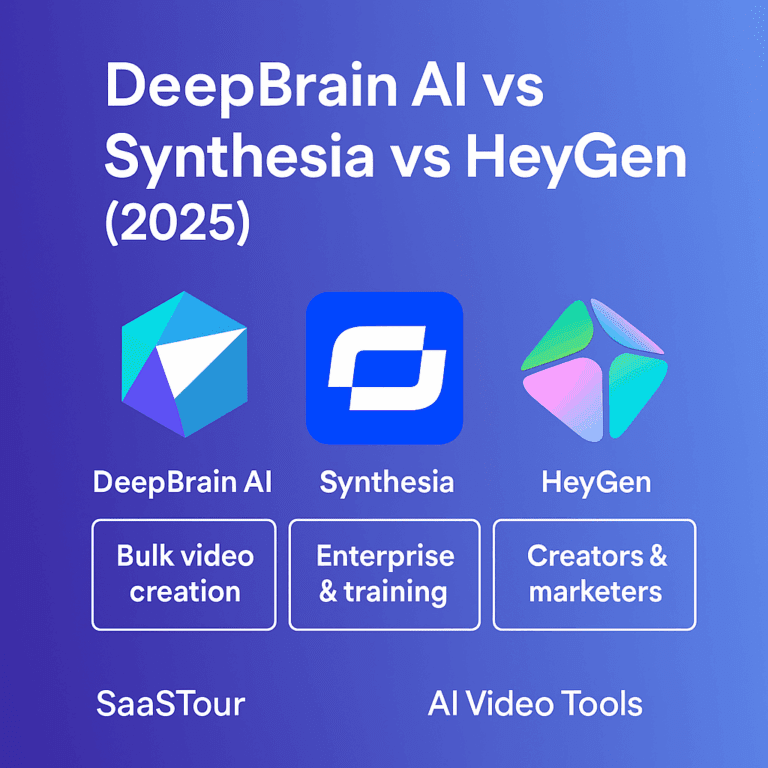 Read more about the article DeepBrain AI vs Synthesia vs HeyGen (2025) — Which AI Video Tool Should You Choose?