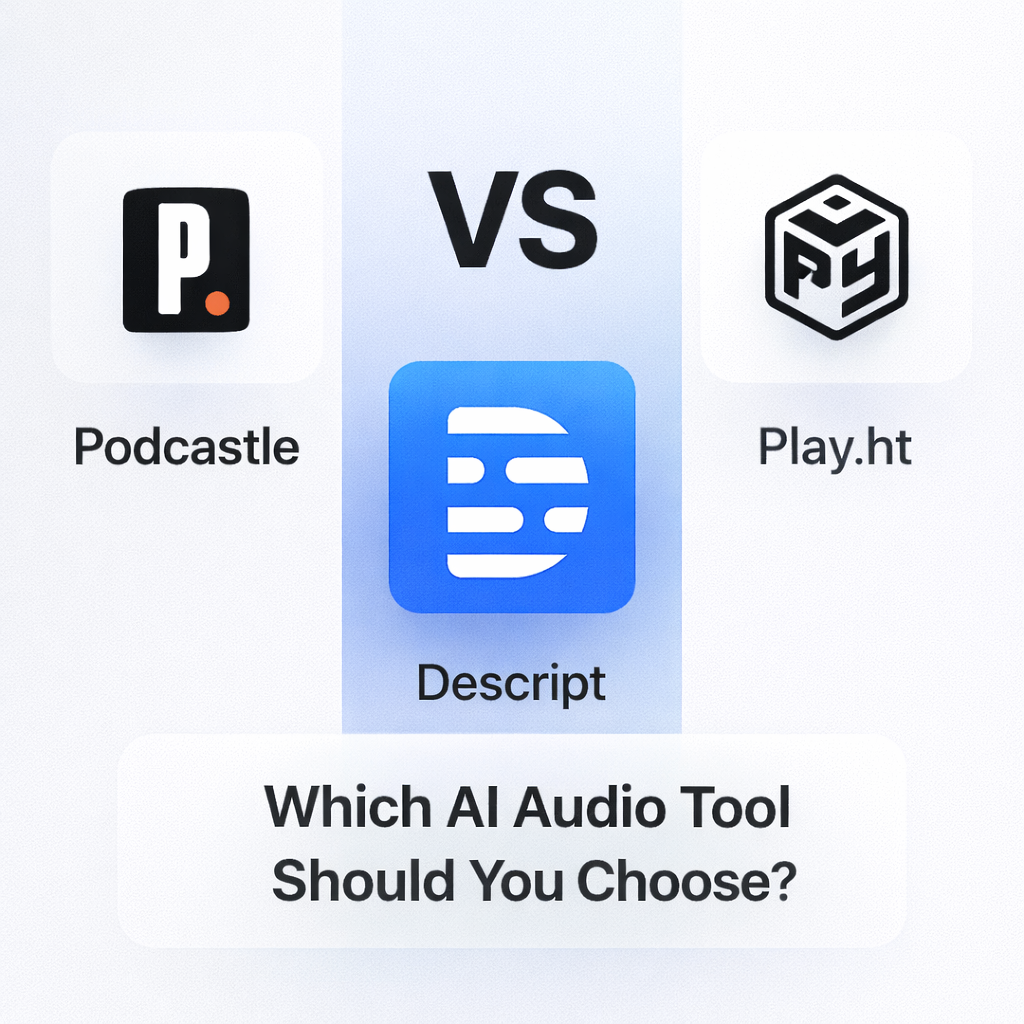 Podcastle vs Descript vs Play.ht — Which Audio/Podcast AI Tool Should You Use?