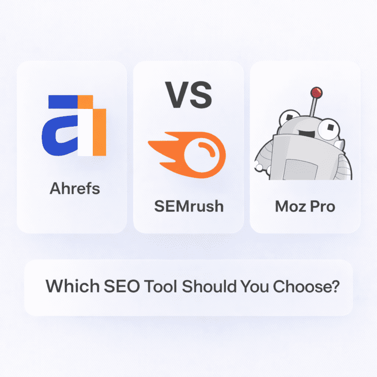 Read more about the article Ahrefs vs SEMrush vs Moz Pro — Which SEO Tool Should You Choose?