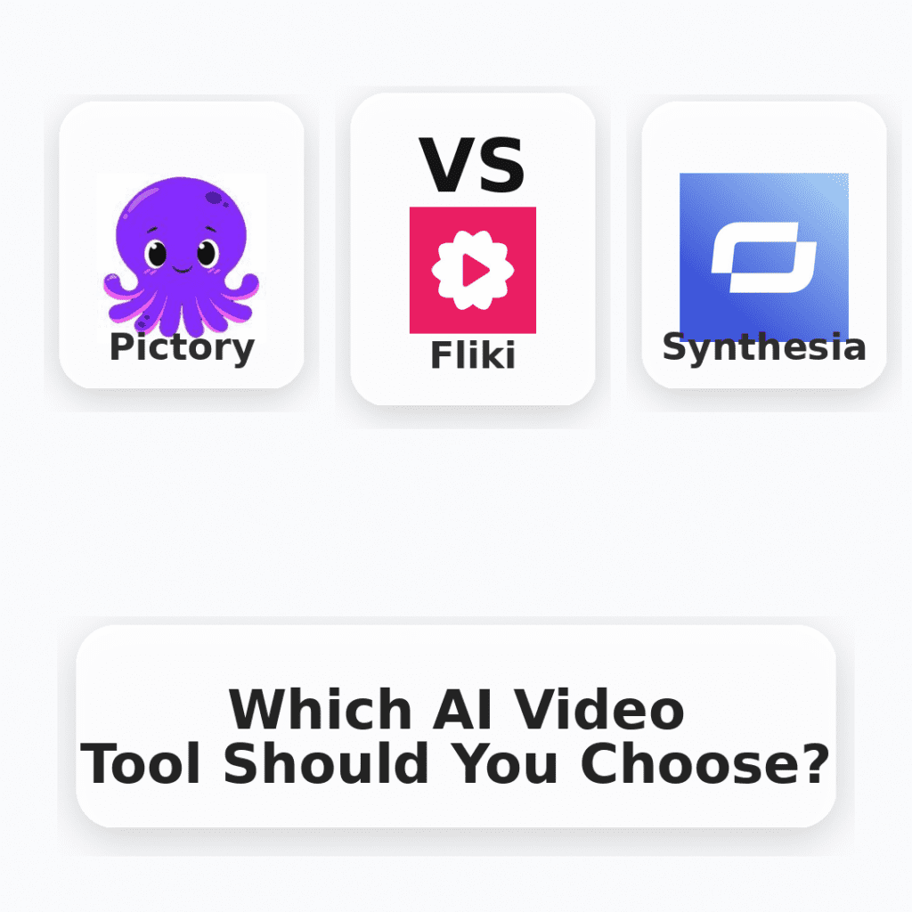 Pictory vs Fliki vs Synthesia — Which AI Video Tool Should You Choose?